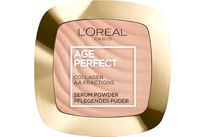 ‎L'OREAL PARIS L'Oréal Paris Pari Pflegendes Puder für reife Haut, Für einen seidig strahlenden Teint, Age Perfect Kompaktpuder, Nr. 03 Mittel bis Dunkel, 1 x 9g