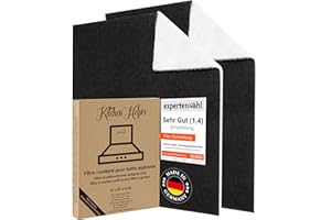 Kitchen Helpis® Filtre à Charbon Actif & Filtre Plat, Filtre Graisse Hotte, Filtrage de Hotte de Cuisine