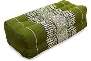 Livasia | Coussin de Méditation en Kapok | Bolster de Yoga | 33 x 19 x 12 cm | Coussin de Soutien Rectangulaire | Asanas