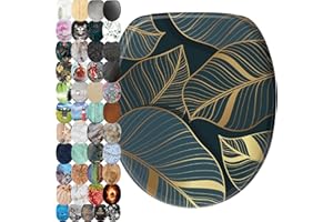 Sanilo Abattant WC, Grande sélection de lunettes de toilette, Finition de haute qualité, Charnières robustes, Fixation facile (Monstera)