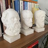 Socrates Plato Aristotle 3-Piece Bust Set Ancient Greek Philosophers Home Library Decor
