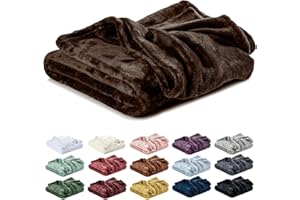 ‎LAVEA Lavea® Mikrofaser Kuscheldecke flauschig und weich, warme Fleecedecke für Sofa und Bett, Pflegeleichte Decke, atmungsaktiv und hautfreundlich, Wolldecke, Sofadecke Wohnzimmer, Mocca, 180x220 cm