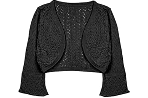 Bolerose Ragazze Manica Lunga Bolero Cardigan a Maglie Larghe Bambini
