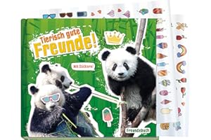 ‎HÄFFT Freundebuch Schule für Jungs und Mädchen [Panda] Hardcover Poesiealbum, liebevoll und witzig gestaltet - mit bunten Stickern! von Lernfreunde by Häfft | nachhaltig & klimafreundlich