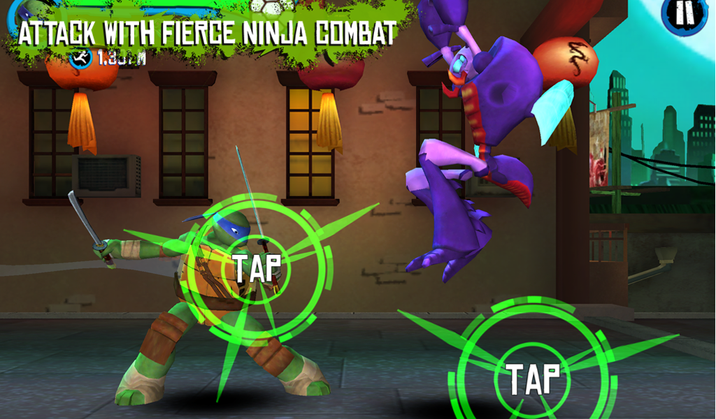 TARTARUGHE NINJA - CORSA SUI TETTI Screenshot