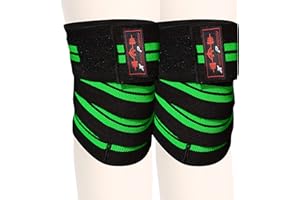 NAUSHA UK LTD Xtreme Passion Knee Wraps Pair Weightlifting Bandage, Elasticated Straps for Gym Workout Fitness Squats Powerlifting, Compression Support, Men Women WOD Training, Squatting Leg Press Bodybuilding