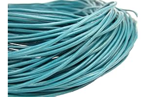 esnado Lederschnur Rund 2 mm. Türkis - 30 Meter