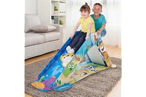 Pop2Play Indoor Toddler Playground – Baby Shark Slide for Kids – Durable Foldaway Cardboard Slide