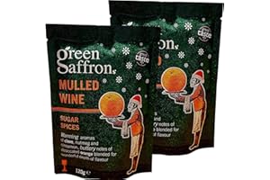Mulled Wine Sugar Spice Sachet Kits - Easy To Use Premium and Flavourful Spices - Ultimate Gift for Festive Delights - 2 x 120g Sachets by Green Saffron