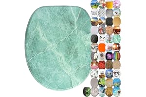 Sanilo Soft Close Toilet Seat, Wide Choice of New Toilet Seats, Stable Hinges, Easy to Mount (Marble Green)