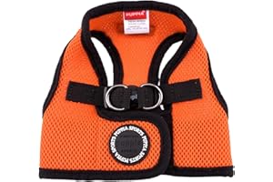 Puppia Harnais Petit Chien et pour Chien Moyen - Convient également aux Chiots - Harnais Anti Traction pour Chien, Orange, M