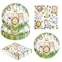 Mowtential 92 Pièces Anniversaire Fête Animaux Jungle 3 An, Kit Arche Animaux La Jungle, Deco Animaux Fille Garçon,avec Décoration Gâteau,Bannière,Ballon(Ballon Thème Jungle 3 An