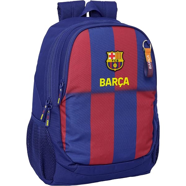 Sac à Dos Safta FC Barcelone – Ordinateur 15.6” Et USB – Tissu Recyclé – Confortable Et Résistant – Corail – 31x18x44 Cm