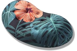 BRILA Cuscino ergonomico per poggiapolsi per mouse, in memory foam, per computer, laptop, lavoro in ufficio, giochi su PC, design con fori per massaggi, sollievo dal dolore al polso (poggiapolsi con