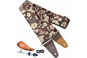 Nefelibata Correa de Guitarra para Bajo, Guitarras Eléctricas y Acústicas, Vienen con Botón Gratuito, Cierres y Púas de Guitarra