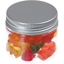 20 Stück PET Tiegel 50 Ml Transparent Mit Schwarzem Plastikdeckel – Dicht & Vielseitig