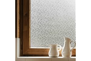 ‎FANCYCLINGS Blickdicht Fensterfolie Statisch Haftend Sichtschutzfolie Selbstklebend Klebefolie Fenster Folie Dekofolie für Bad Küche Anti-UV farbig,Meereswelle44X200cm