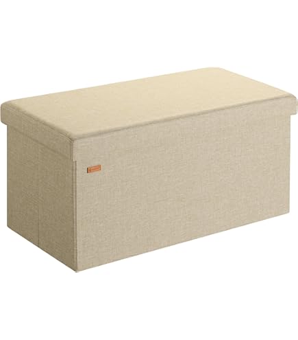 CASARIA® Moderne 2-in-1 Zitbank met Opbergruimte Kunstleder Klapbaar 80x38x38cm 100l Opbergbank Poef Voetenbank Bruin