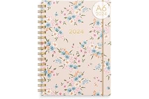 Burde Agenda Story 2024 Fleur | 2023-12-11 á 2025-01-05 | Agenda Semainier 2024 | 15,3x11,7 Cm A6 | 12 mois