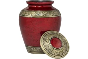 Eternal Harmony Urna de cremación para Cenizas funerarias humanas con Acabados Elegantes para honrar y Recordar a su ser Querido (cuidadosamente elaborado a Mano) Oro Rojo