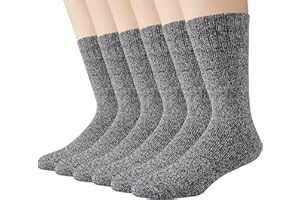 Justay Męskie skarpety wełnowe, norweskie skarpety z wełną, kolorowe skarpety męskie, grube, ciepłe, termiczne, skarpety zimowe, skarpety z dzianiny, 5/6 par, 38-45, bawełniane skarpety na Boże Narodzenie dla mężczyzn