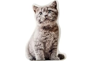 ‎YOUR CASTLE your castle Naturgetreues Kätzchen Kissen, Dekokissen, Zierkissen in Katzenform, ca. 42x30 cm