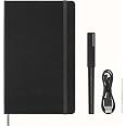Moleskine Smart Writing Set Smart Notebook + Smart Pen | Digitales Notizbuch Liniert Groß 13x21 Cm Schwarz