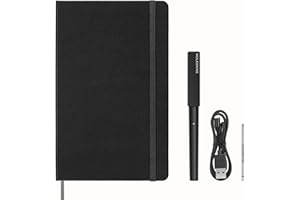 Moleskine SWSPEN3, Smart Writing Set, Smart Notebook con Smart Pen Inclusa, Taccuino Moleskine Smart, Taccuino Digitale con Pagine a Righe, Large, 13 x 21 cm, Nero