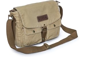 Gootium Umhängetasche aus Segeltuch – Messenger Bag Canvas Vintage für Damen und Herren