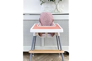 Cove Baby Dusky Dalmatian Patterned Highchair Cushion Cover Compatible for IKEA Antilop Highchair, Water Resistant IKEA Highchair Cushion Cover, Wipeable Highchair Cushion Cover