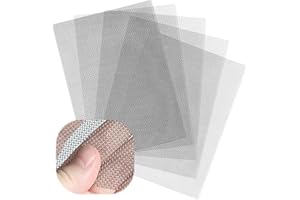 TOPBELIEF 304 Stainless Steel Woven Wire Mesh, 6 Pieces Rodent Mesh Sheet, Metal Insect Mesh Sheet, Fine Wire Mesh Panels, Air Vent Metal Mesh Panels, Rodent Proofing Wire Metal Mesh for Home, Kitchen, Garden