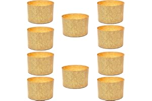 FAH FAMILY AT HOME FAH - Stampo Panettone Alto 500gr, 10pz - Pirottini Panettone Professionale di Carta Naturale di Pura Cellulosa, Forme di Cottura per Panettoni, Resistente al Calore 200°C, Stampo Panettone 500gr