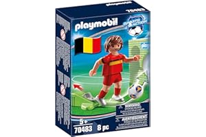 PLAYMOBIL Sports y Action, Jugador de Fútbol Bélgica 70483, a Partir de 5 años