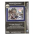 DIMENSIONS 35172 Gold Collection Counted Cross Stitch Kit, Twilight Bridge, 18 Count Beige Aida, 14'' x 11'', multi-colored