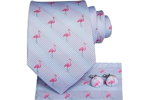 Hi-Tie Herrenkrawatten Set Hochzeitskrawatte für Männer Seidenkrawatte Einstecktuch Manschettenknöpfe Set