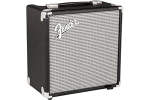Fender Rumble 15 Bassverstärker, 15W Combo-Verstärker, ideal für E-Bass, kompakt, tragbar, Übungsverstärker mit Kopfhöreranschluss, leistungsstarker Klang, leicht bedienbar, ideal für Zuhause