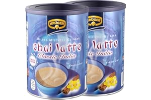 KRÜGER YOU Krüger Chai Latte Classic India Vanille-Zimt, Milchtee, Teepulver, Instant Tee, 2 x Dose, 8971