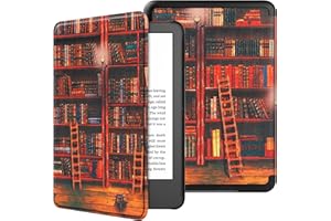 VOVIPO Slimshell Protective Case for All-new Kindle 6 Inch(Fits 2024 and 2022 Releases only,Thin and Lightweight, Foldable Protective Cover-library