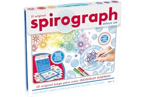 ‎PARTY TOWN Spirograph Children's Spirograph Deluxe Spiral Designer Mandala Stencil Creative Set for Children + 45 Pieces Toy from 8 Years Girls and Boys