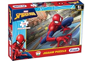 Frank Marvel Spider-Man Jigsaw Puzzle (108 Pieces) for Kids Above 6+ Years - Fun & Challenging Brain Booster Games - Educational Puzzle for Focus and Memory -90149