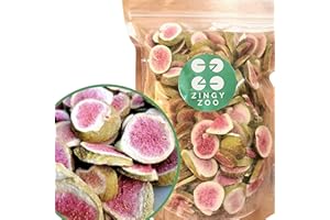 ZINGY ZOO Figue Lyophilisée Sans Sucre Ajouté | XL 300g Naturel Figues Sèches Fruits Seches | Freeze Dried Fruit Fig Collations Saines | Pure Figue Seche Sec Lyophilisateur Gefriergetrocknete Feige ZingyZoo