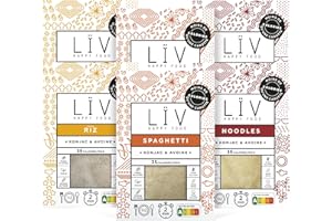 LIV HAPPY FOOD LÏV Happy Food - Riz, Noodles et Pâte de konjac - Konjac - Vegan, Gluten Free, Faible en calorie - Box de 6 paquets x 200g (Box Découverte)