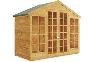 BillyOh Summerhouse Log Cabin 4 x 8 Wooden Garden Storage Shed Summer House Harper Apex Summerhouses (4x8)