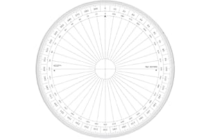 Graphoplex Skala - Transportador de ángulos (400°, circular, 20 cm)