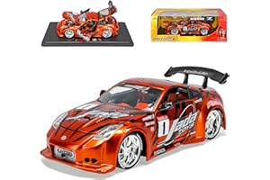JA-DA Nisan 350z 350 Z Orange Tuning Extra Felgen 1/18 Jada Modellauto Modell Auto