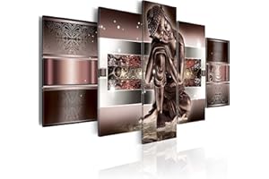 CUADROS B&D XXL murando Impression sur toile intissee 200x100 cm cm 5 parties tableau tableaux decoration murale photo image artistique photographie graphique Buddha 020113-290