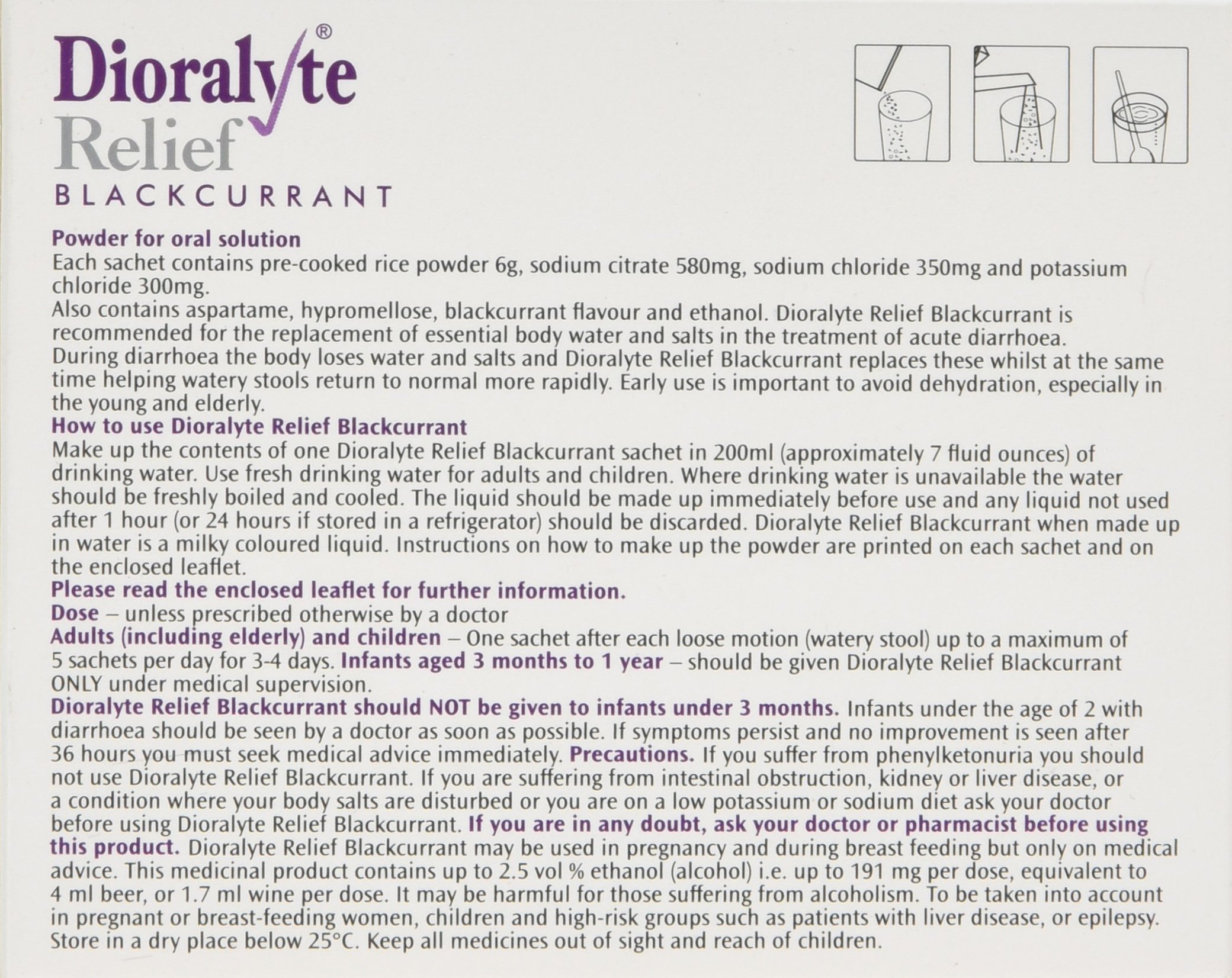 Dioralyte Relief Oral Dehydration Therapy SugarFree Sachets