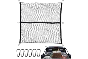 GUANGYU Rete di carico per camion, rete per bagagli altamente elastica per letto pick-up, semplice organizer a rete estensibile, adatta per grandi SUV, furgoni, autobus, 1,2 x 1,2 m, estensibile fino a 2,4 m
