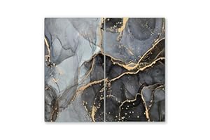 CANVASFLY 2x30x52cm - Herdabdeckplatte, Herdabdeckung für Glaskeramik-Kochfelder, Gehärtetes Glas, 60x52cm, mehrfarbig, Schneideplatte