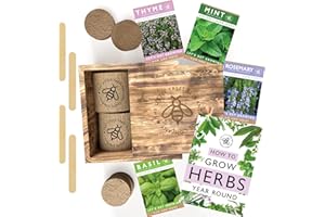 THE LITTLE TREES BEES & SEEDS COMPANY Grow Your Own Cocktail Herbs - Complete Seed Growing Kit – Includes Seeds for Mint, Rosemary, Basil and Thyme – Complete with Growing Pots and Soil – Great Gift for Father’s Day, Birthday, Christmas